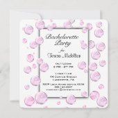 Junggeselinnen-Abschied Rosa Blasen Einladung (Vorderseite)