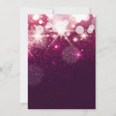 Junggeselinnen-Abschied Rosa Lila Glitzer Livio Vi Einladung (Rückseite)