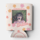 Junggeselinnen-Abschied Rosa Retro Daisy Can Coole Dosenkühler (Rückseite)