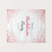 Junggeselinnen-Abschied Rose Gold Glitzer Hintergr Wandteppich (Vorderseite (Horizontal))