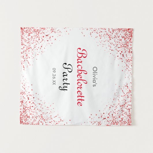 Junggeselinnen-Abschied Rose Gold Glitzer Hintergr Wandteppich (Vorderseite (Horizontal))