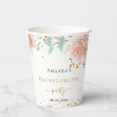 Junggeselinnen-Abschied Rose Pappbecher (Rückseite)