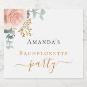 Junggeselinnen-Abschied Rose Schaumweinetikett (Einzelnes Label)