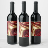 Junggeselinnen-Abschied - Rot und Gold- Weinetikett (Flaschen)