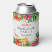 Junggeselinnen-Abschied Rustikale tropische Flamin Dosenkühler (Kanne Rückseite)