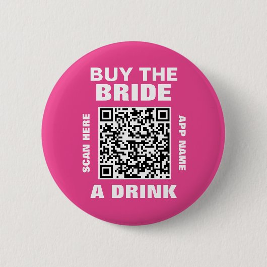 Junggeselinnen-Abschied Scan QR Code kaufen Bride Button (Vorderseite)