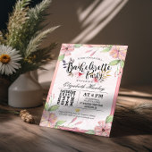 Junggeselinnen-Abschied schöne Aquarellschrift Einladung