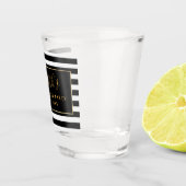 Junggeselinnen-Abschied Schwarz und Weiß Streifen Schnapsglas (Rechts)