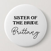 Junggeselinnen-Abschied Schwarz/Weiß Button (Vorderseite)