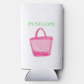 Junggeselinnen-Abschied Sip & Celebrate Pink Tasch Selters Dosenkühler (Rückseite)