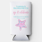 Junggeselinnen-Abschied Sip und Celebrate Custom B Selters Dosenkühler (Vorderseite)