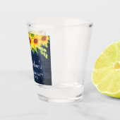 Junggeselinnen-Abschied Sonnenblumen Blauer Blumen Schnapsglas (Rechts)