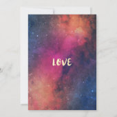 Junggeselinnen-Abschied Stars Sky Galaxy Constella Einladung (Rückseite)