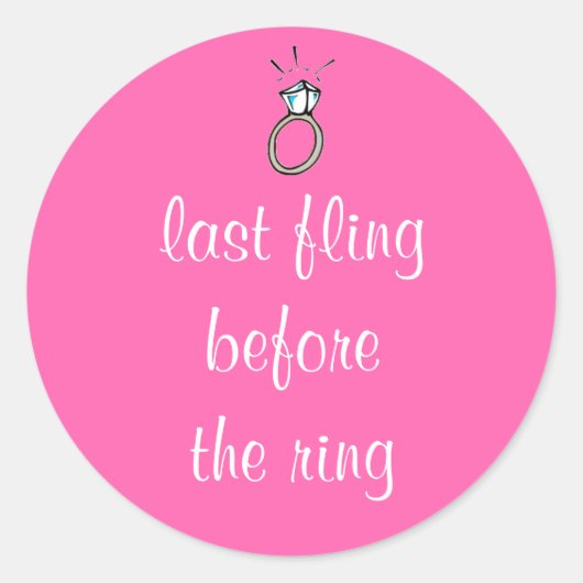 Junggeselinnen-Abschied Stickers (Vorderseite)