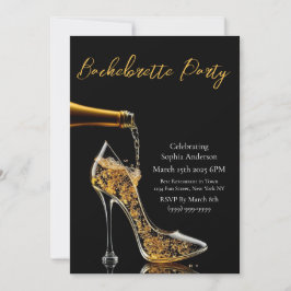 Junggeselinnen-Abschied-Stiletto und Bubbly Einladung