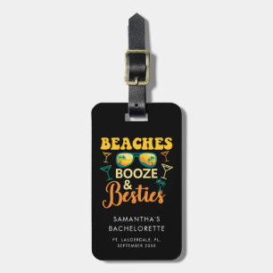 Junggeselinnen-Abschied Strände Booze Besties Matc Gepäckanhänger