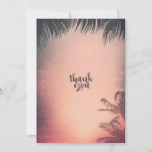 Junggeselinnen-Abschied Summer Beach Palm Trees Li Einladung (Rückseite)