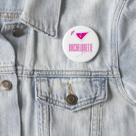 Junggeselinnen-Abschied-Taste für Rosa Martini Button (Beispiel)