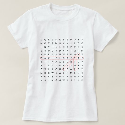 Junggeselinnen-Abschied Time Fun Word finden Weddi T-Shirt (Design vorne)