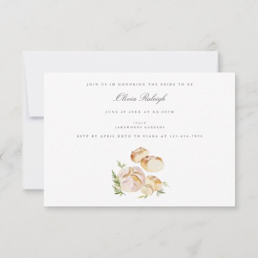 Junggeselinnen-Abschied Toskana Einladung (Rückseite)