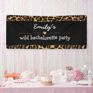 Junggeselinnen-Abschied Trendy Wild Leopard Print Banner