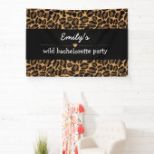 Junggeselinnen-Abschied Trendy Wild Leopard Print Banner (InSitu)
