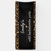 Junggeselinnen-Abschied Trendy Wild Leopard Print Banner (Vertikal)
