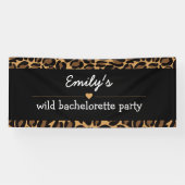 Junggeselinnen-Abschied Trendy Wild Leopard Print Banner (Horizontal)