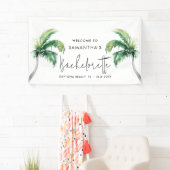 Junggeselinnen-Abschied Tropical Palm Tree Willkom Banner (Insitu)