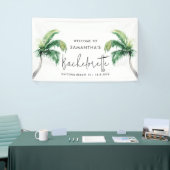 Junggeselinnen-Abschied Tropical Palm Tree Willkom Banner (Messeveranstaltung)