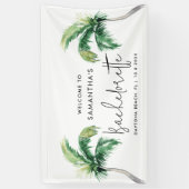 Junggeselinnen-Abschied Tropical Palm Tree Willkom Banner (Vertikal)