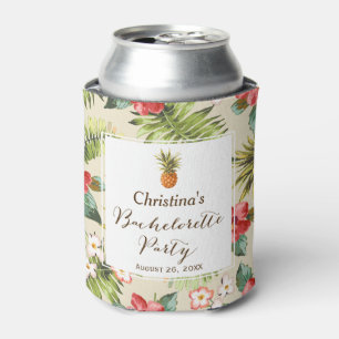 Junggeselinnen-Abschied - Tropische Blätter Ananas Dosenkühler