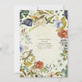 Junggeselinnen-Abschied tropische Blumen Einladung (Rückseite)