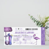 Junggeselinnen-Abschied | Tropische Party Einladun (Stehend Vorderseite)