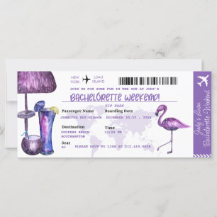 Junggeselinnen-Abschied   Tropische Party Einladun