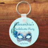 "Junggeselinnen-Abschied" - Türkismaske Schlüsselanhänger (Vorderseite)