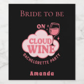 Junggeselinnen-Abschied über Wolkenweinbräune Weinetikett (Einzelnes Label)