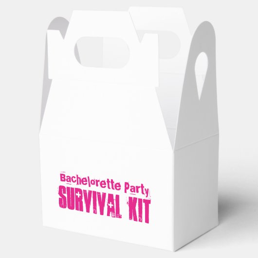 "Junggeselinnen-Abschied" - Überlebenskits Geschenkschachtel (Geöffnet)