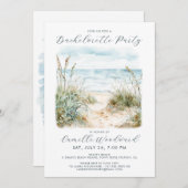 Junggeselinnen-Abschied von Watercolor Beach Einladung (Vorne/Hinten)