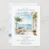 Junggeselinnen-Abschied von Watercolor Beach Einladung (Vorne/Hinten)