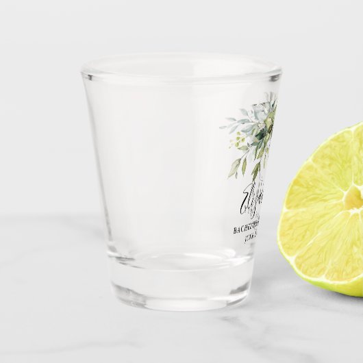 Junggeselinnen-Abschied Wasserfarbene Botanische V Schnapsglas (Links)