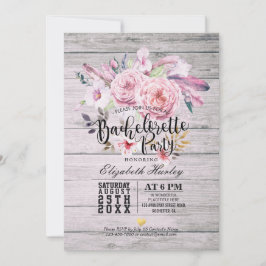 Junggeselinnen-Abschied Watercolor Boho Blumenzaub Einladung