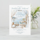 Junggeselinnen-Abschied Watercolor Einladung (Stehend Vorderseite)