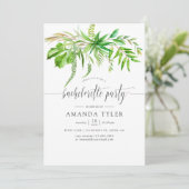 Junggeselinnen-Abschied "Watercolor Forest Greener Einladung (Stehend Vorderseite)