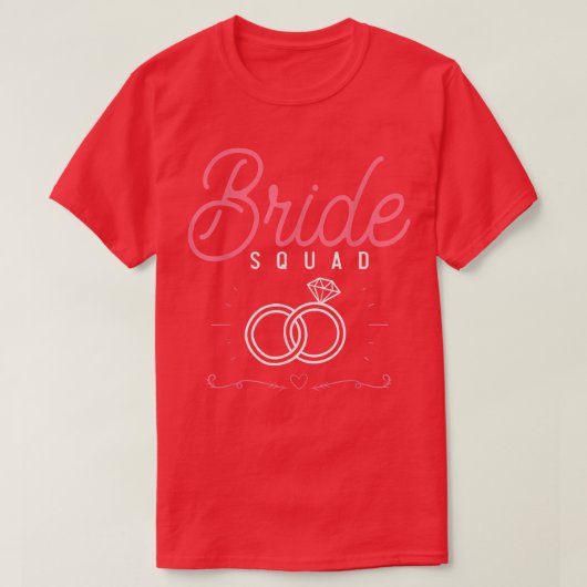 Junggeselinnen-Abschied Wedding Bride Squad Ehefra T-Shirt (Design vorne)