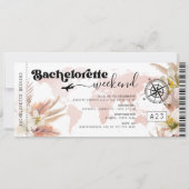 Junggeselinnen-Abschied Weekend Boarding Pass Einladung (Vorderseite)