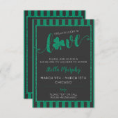 Junggeselinnen-Abschied Weekend Itinerary St. Padd Einladung (Vorne/Hinten)