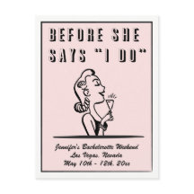 Junggeselinnen-Abschied Weekend Save the Date