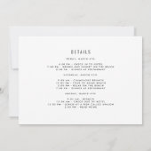 Junggeselinnen-Abschied Weekend Tour Einladung (Rückseite)