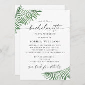 Junggeselinnen-Abschied Weekend | Tropische Route Einladung (Vorne/Hinten)